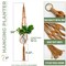 Sorbus Macrame Plant Hanger (4 Pack) Indoor Outdoor Hanging Plant Pots Cotton Rope, Elegant for Home, Patio, Garden (Black)